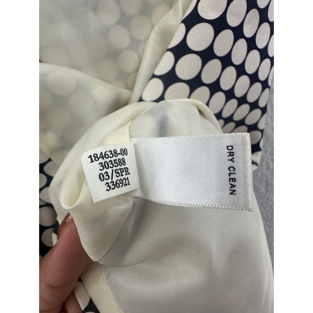 Banana Republic 100% Silk‎ Polka Dot Skirt Knee Length Lined Career - Picture 10 of 11